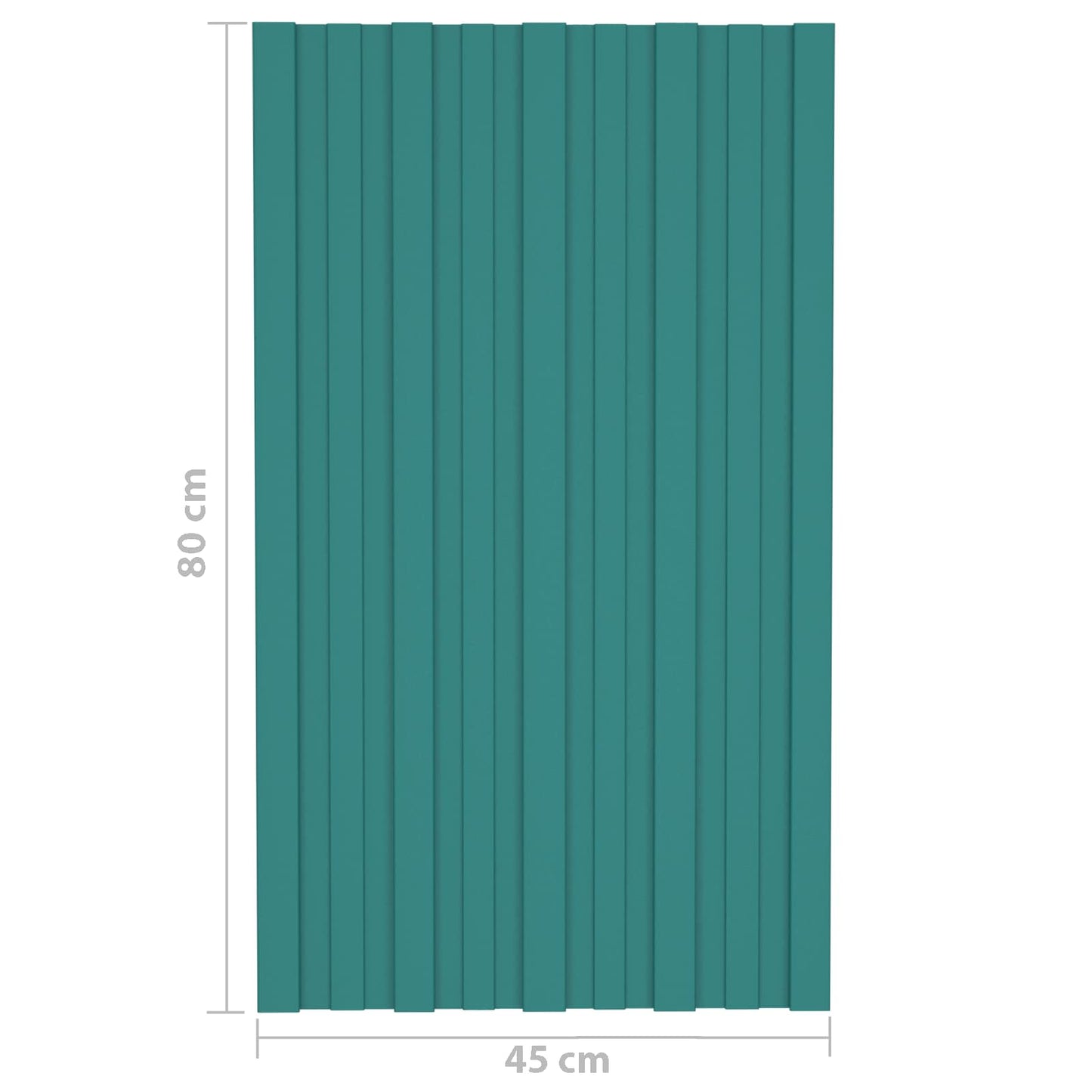 vidaXL Πάνελ οροφής 12 pcs Πράσινο 80 x 45 cm Γαλβανισμένος χάλυβας