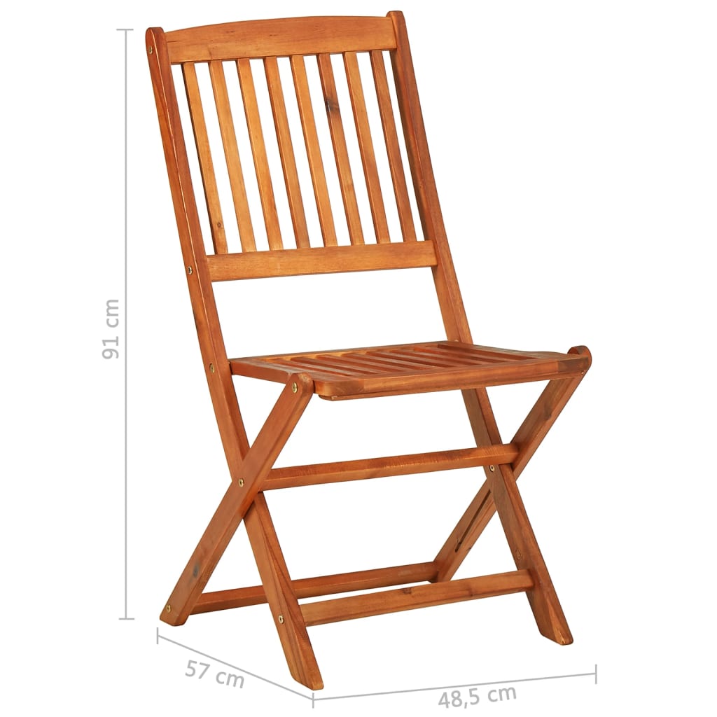 vidaXL Σετ Τραπεζαρίας Κήπου 9 Τεμαχίων 180x90x75 εκ. Μασίφ Ακακία