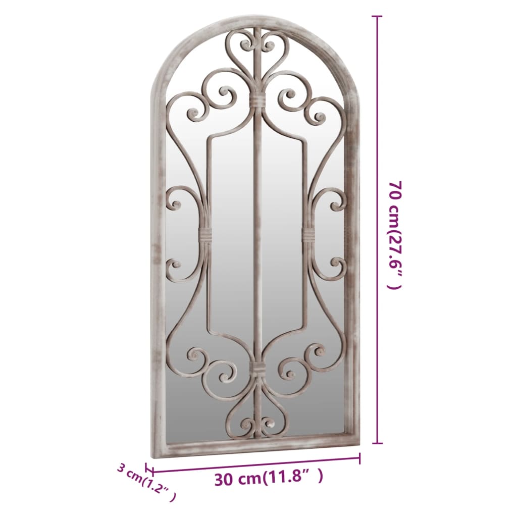 vidaXL Καθρέφτης για Εσ. Χώρους Λευκό της Άμμου 70 x 30 εκ. από Σίδερο