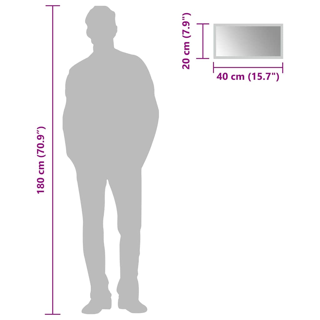 vidaXL Καθρέφτης Μπάνιου με LED 40 x 20 εκ.