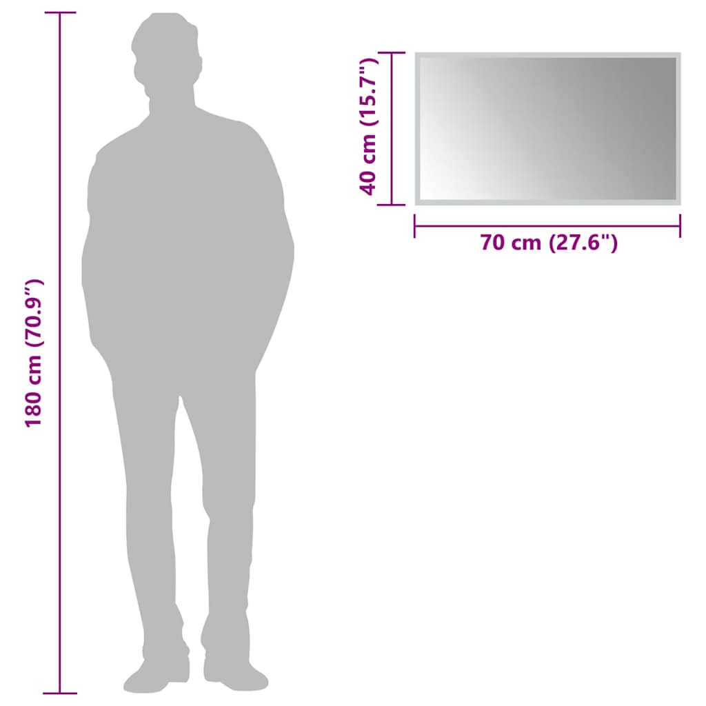 vidaXL Καθρέφτης Μπάνιου με LED 70x40 εκ.