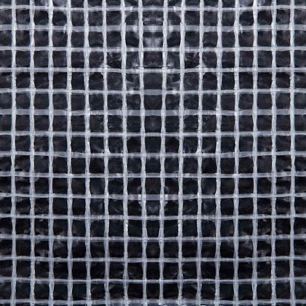 vidaXL Μουσαμάς με Ύφανση Leno Λευκός 6x8 μ. 140 γρ./μ²