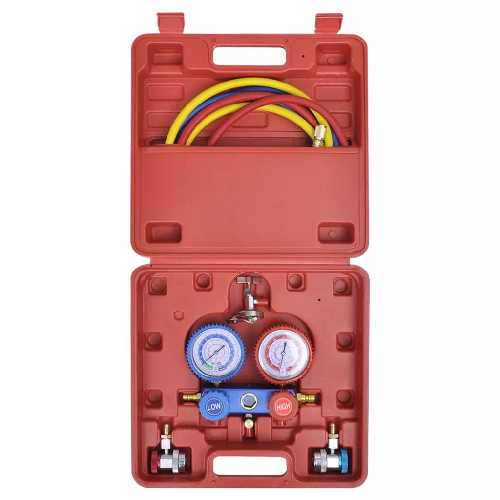 vidaXL Αντλία Κενού 100 L/min με Σετ Ελέγχου Πίεσης 2 Εξόδων σε Θήκη