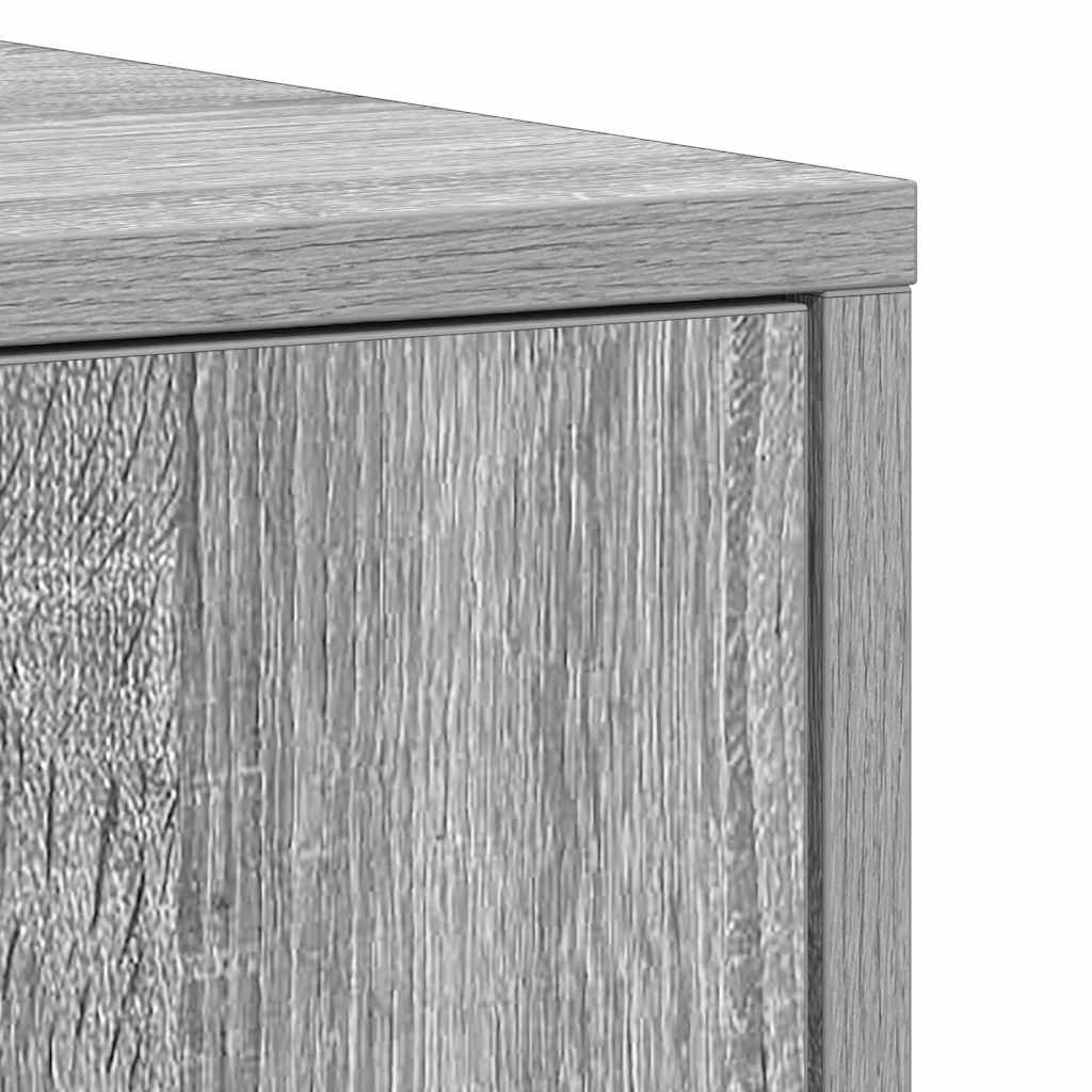 vidaXL Ντουλάπι Μπάνιου Γκρι Sonoma 30x30x183,5 εκ. Επεξεργασμένο Ξύλο