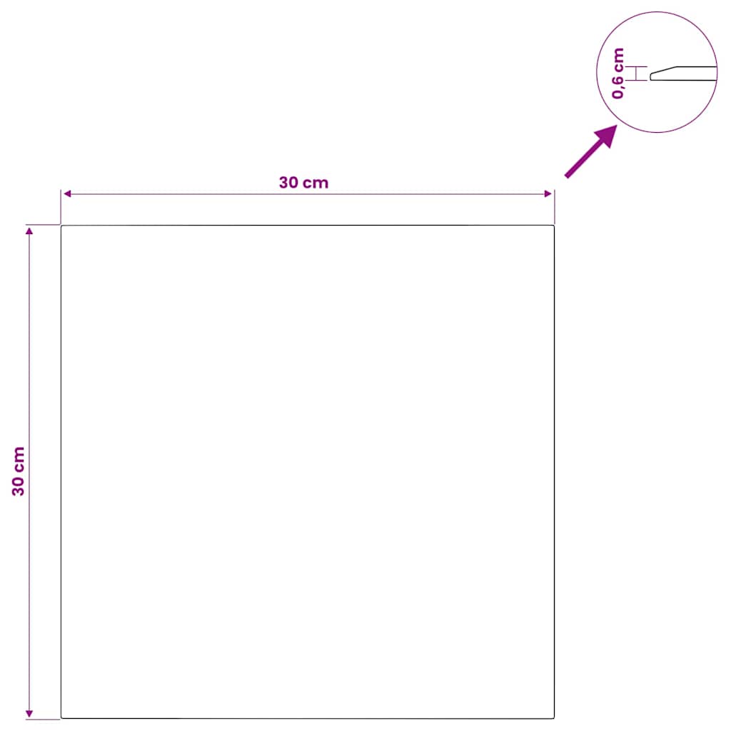 vidaXL Επιφάνεια Τραπεζιού Διαφανής 30 x 30 εκ. από Ψημένο Γυαλί
