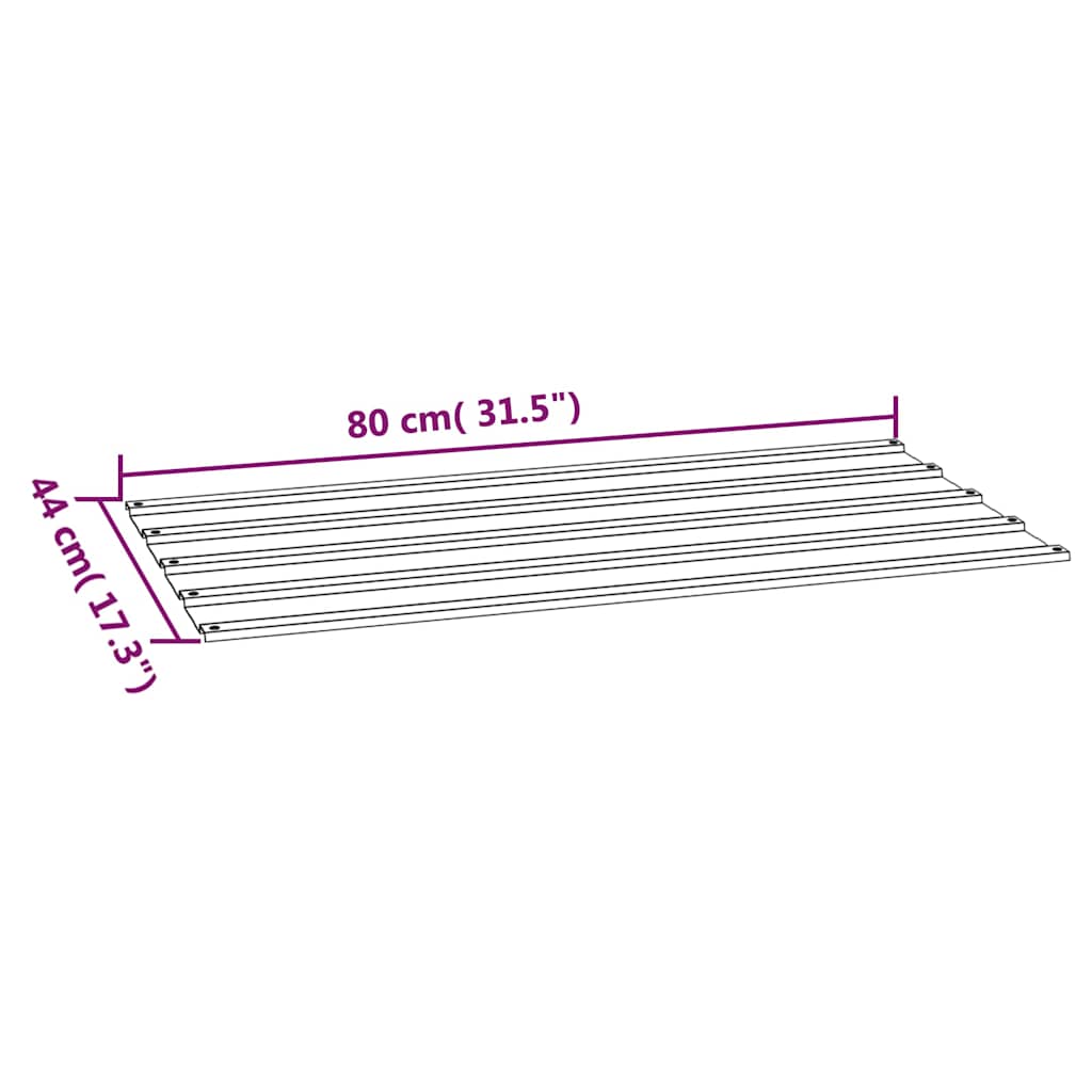 vidaXL Πάνελ Οροφής 12 τεμ. Σκουριασμ. 80x44εκ Ατσάλι Σκληρ. στον Αέρα