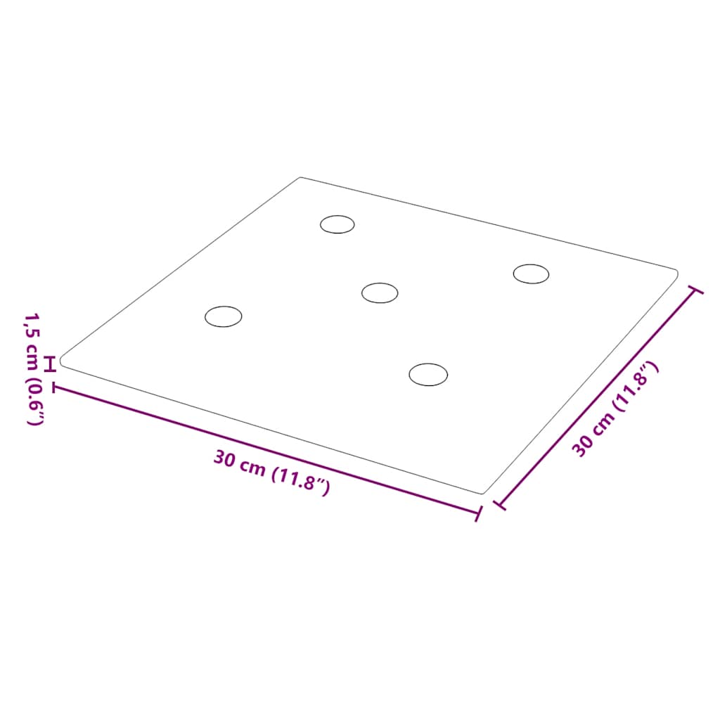vidaXL Πάνελ Τοίχου 12 τεμ. Καφέ 30 x 30 εκ. 1,08 μ² Συνθετικό Δέρμα