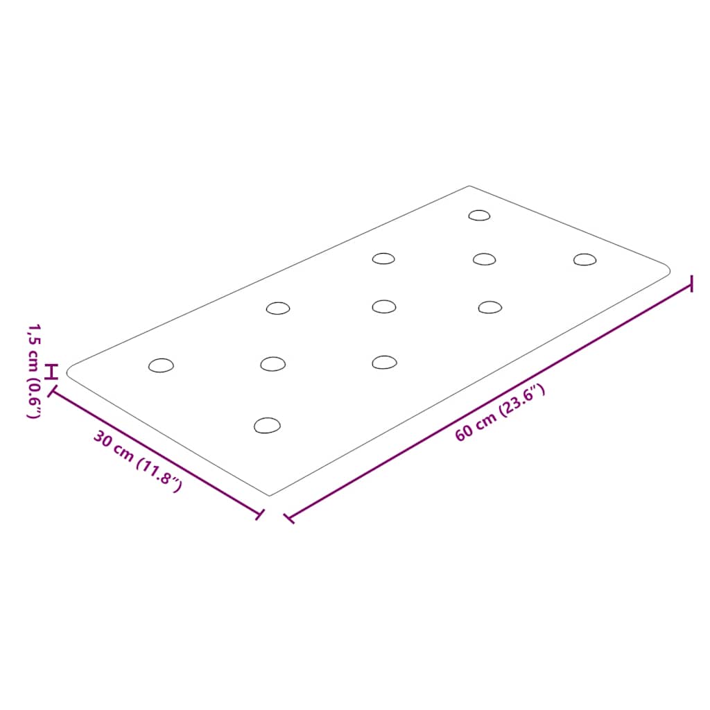 vidaXL Πάνελ Τοίχου 12 τεμ. Κρεμ 60 x 30 εκ. 2,16 μ² Συνθετικό Δέρμα