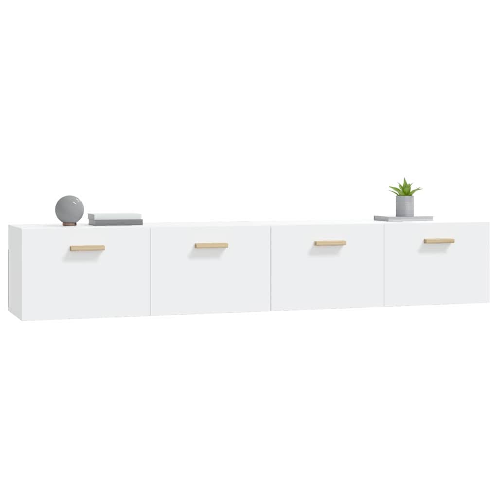 vidaXL Ντουλάπια Τοίχου 2 Τεμ. Λευκά 100x36,5x35εκ. Επεξεργασμένο Ξύλο