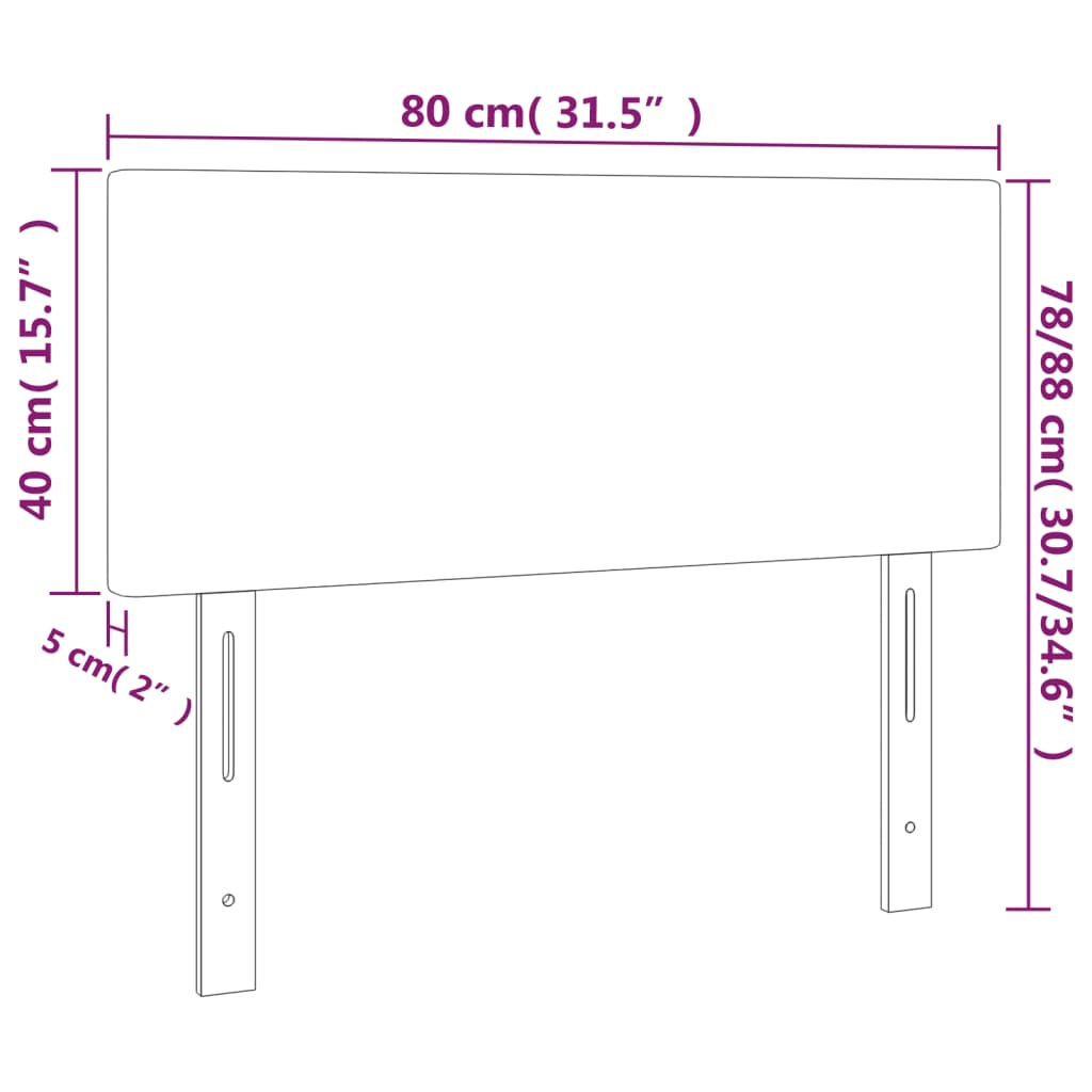 vidaXL Κεφαλάρι Κρεβατιού Μπλε 80 x 5 x 78/88 εκ. Υφασμάτινο