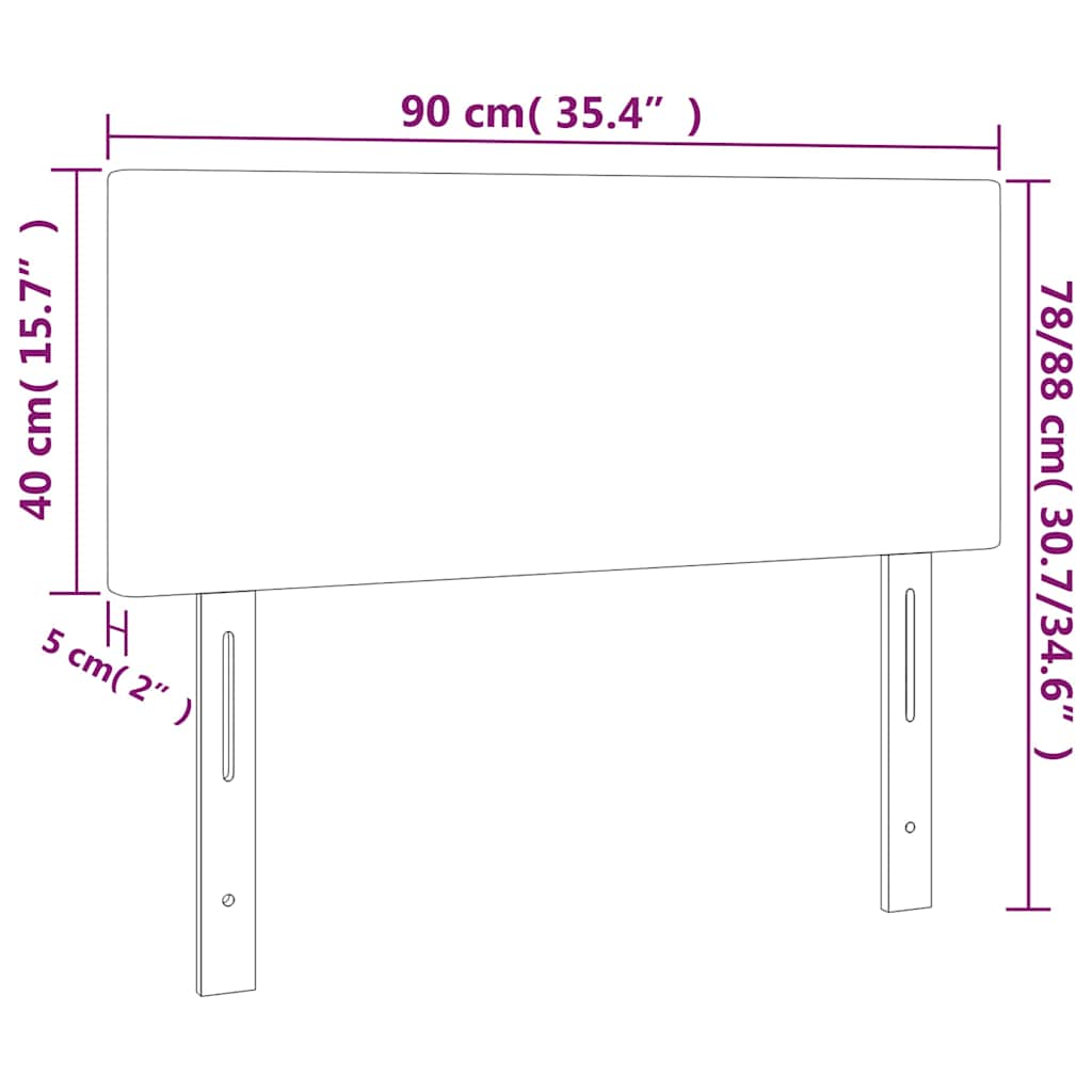vidaXL Κεφαλάρι Κρεβατιού Καπουτσίνο 90x5x78/88 εκ. Συνθετικό Δέρμα