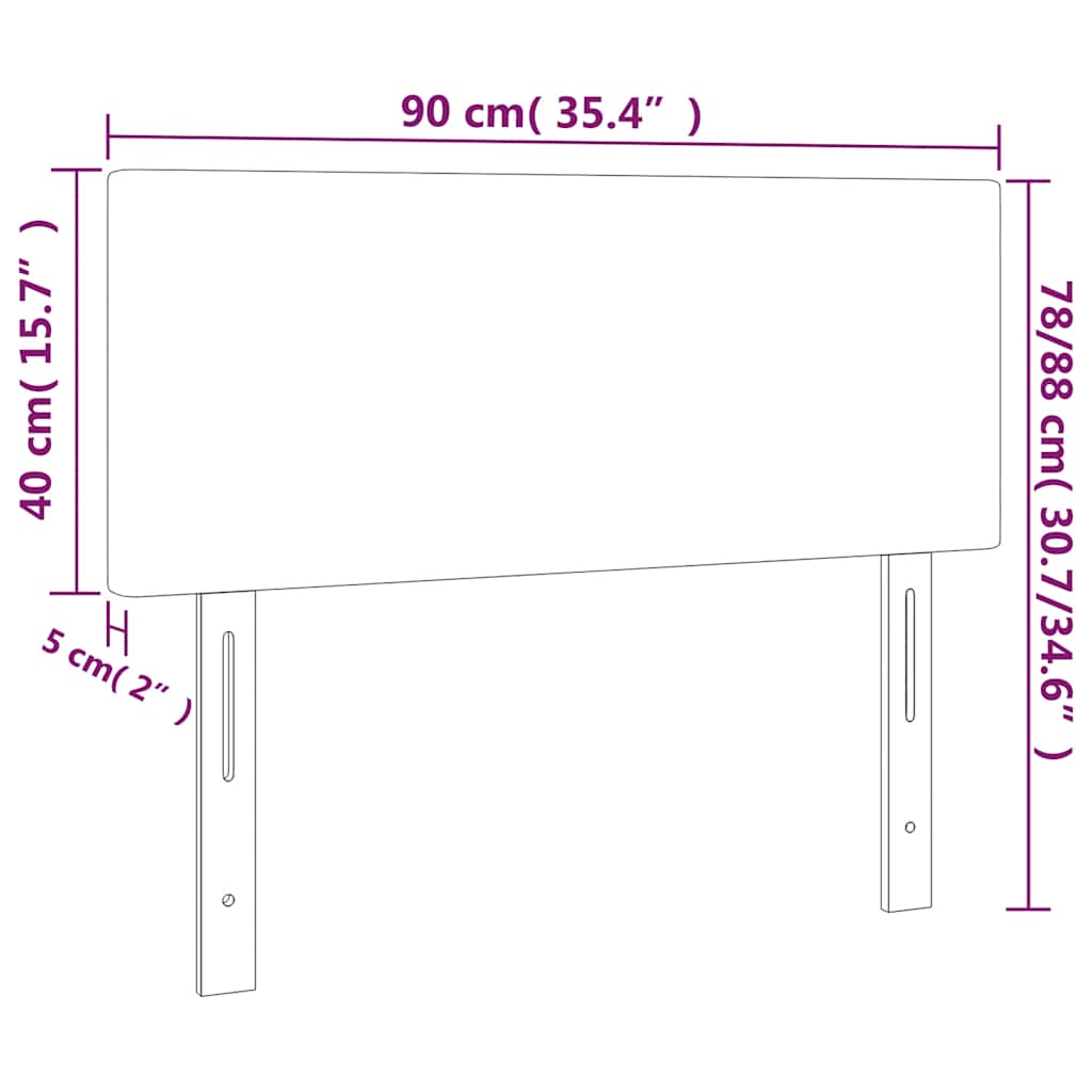 vidaXL Κεφαλάρι Κρεβατιού Σκούρο Μπλε 90x5x78/88 εκ. Βελούδινο