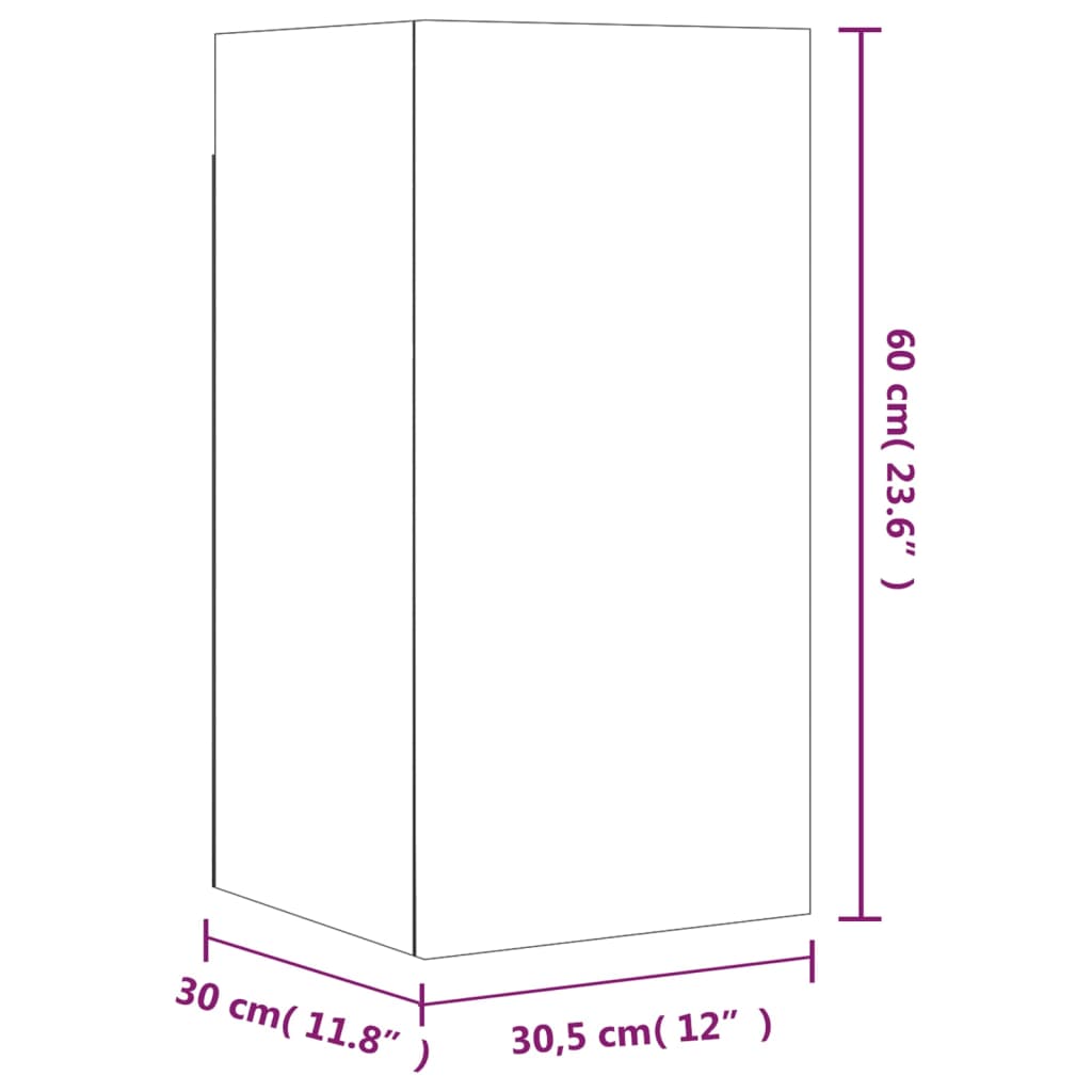 vidaXL Σετ Επίπλων Τηλεόρασης 7 Τεμ. Γκρι Sonoma Επεξεργασμένο Ξύλο