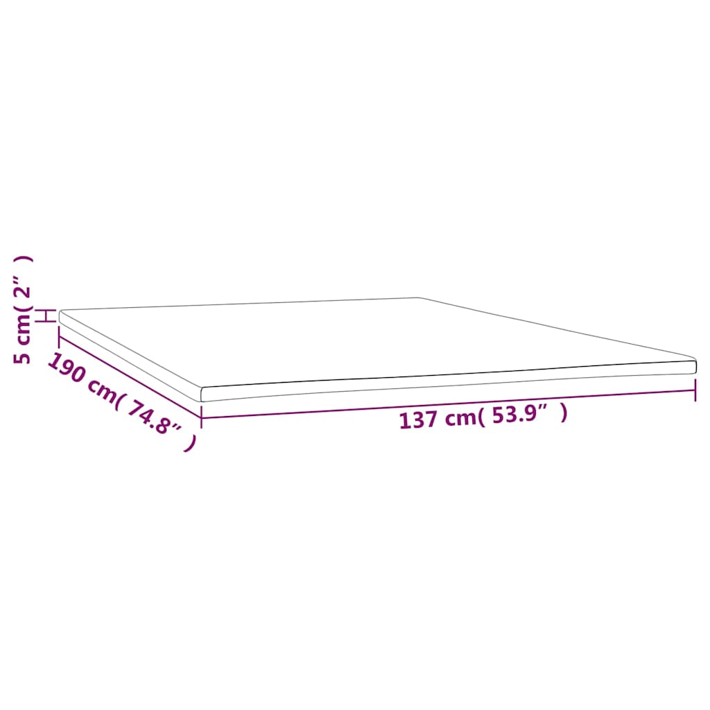 vidaXL Ανώστρωμα 137x190x5 εκ. Full