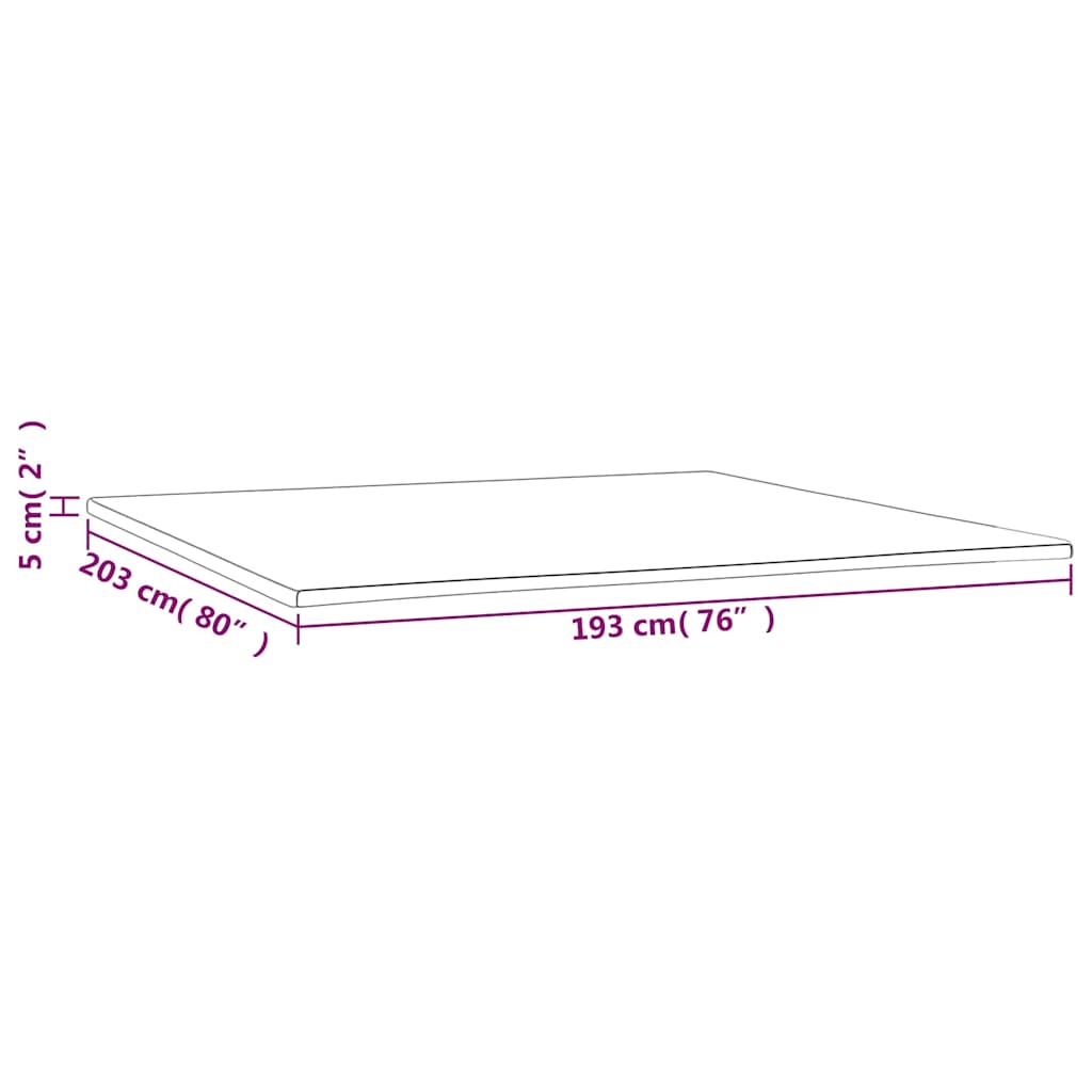 vidaXL Ανώστρωμα 193x203x5 εκ. King