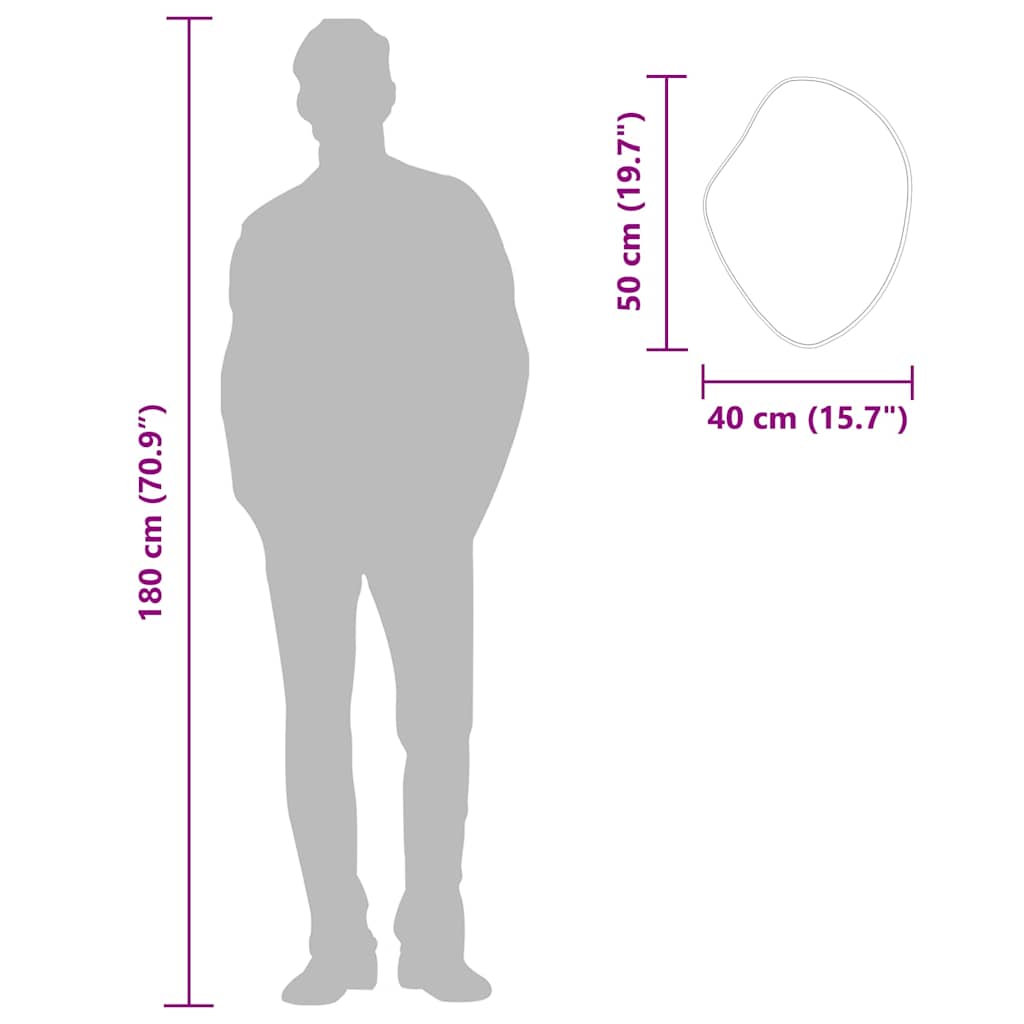vidaXL Καθρέφτης Τοίχου Χρυσός 50x40 εκ.