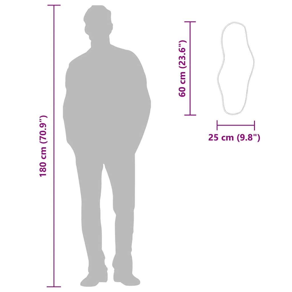 vidaXL Καθρέφτης Τοίχου Χρυσός 60x25 εκ.