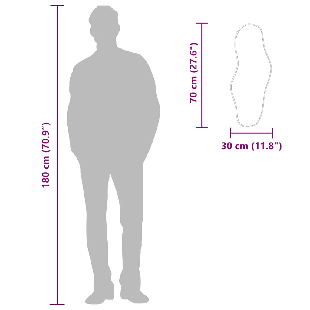 vidaXL Καθρέφτης Τοίχου Χρυσός 70x30 εκ.