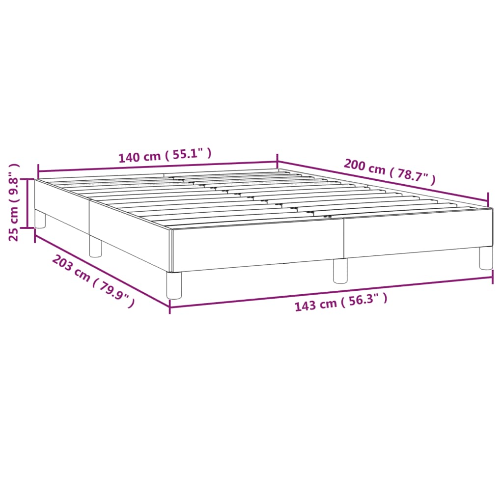 vidaXL Σκελετός Κρεβατιού Χωρίς Στρώμα Taupe 140x200 εκ. Υφασμάτινο