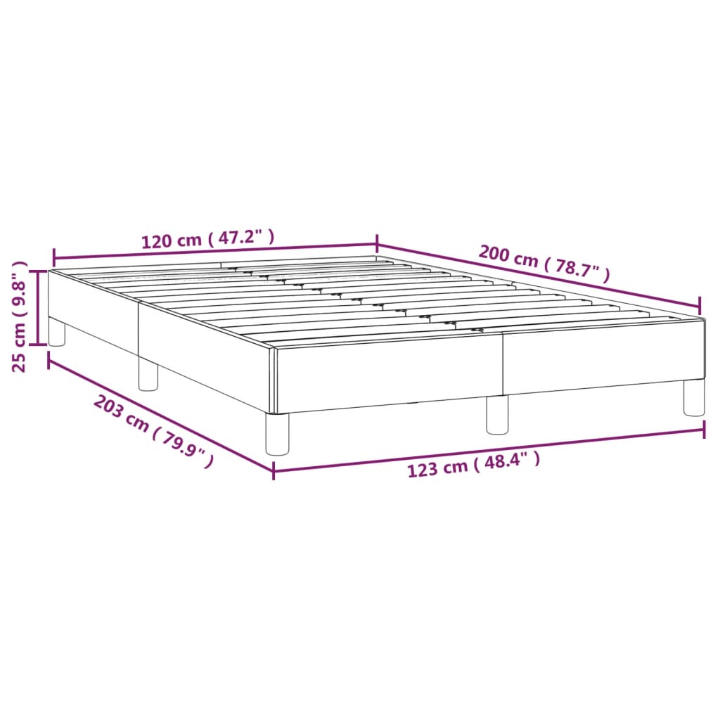 vidaXL Πλαίσιο Κρεβατιού Καπουτσίνο 120x200 εκ. από Συνθετικό Δέρμα