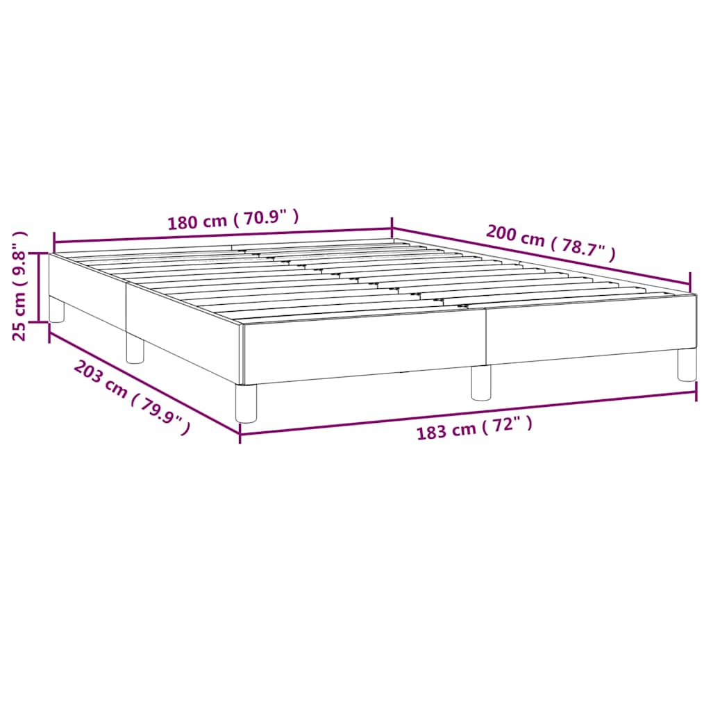 vidaXL Πλαίσιο Κρεβατιού Καφέ 180x200 εκ. από Συνθετικό Δέρμα