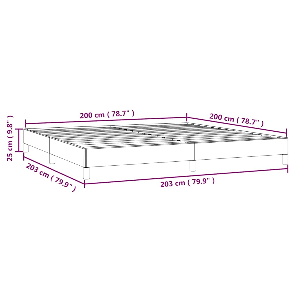 vidaXL Πλαίσιο Κρεβατιού Μαύρο 200x200 εκ. από Συνθετικό Δέρμα