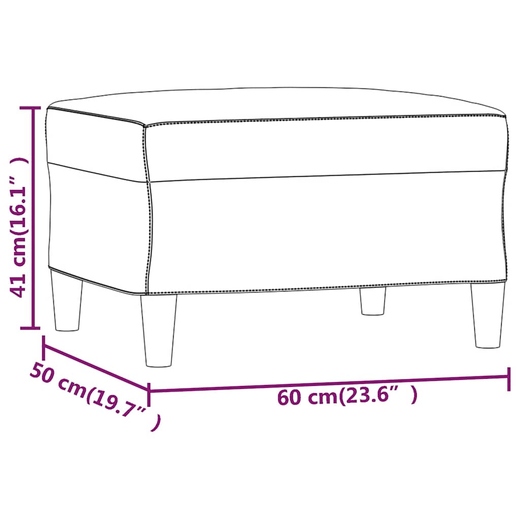 vidaXL Υποπόδιο Καφέ60x50x41 εκ. Υφασμάτινο
