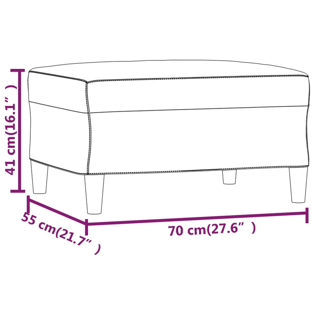 vidaXL Υποπόδιο Ανοιχτό Κίτρινο 70 x 55 x 41 εκ. Υφασμάτινο