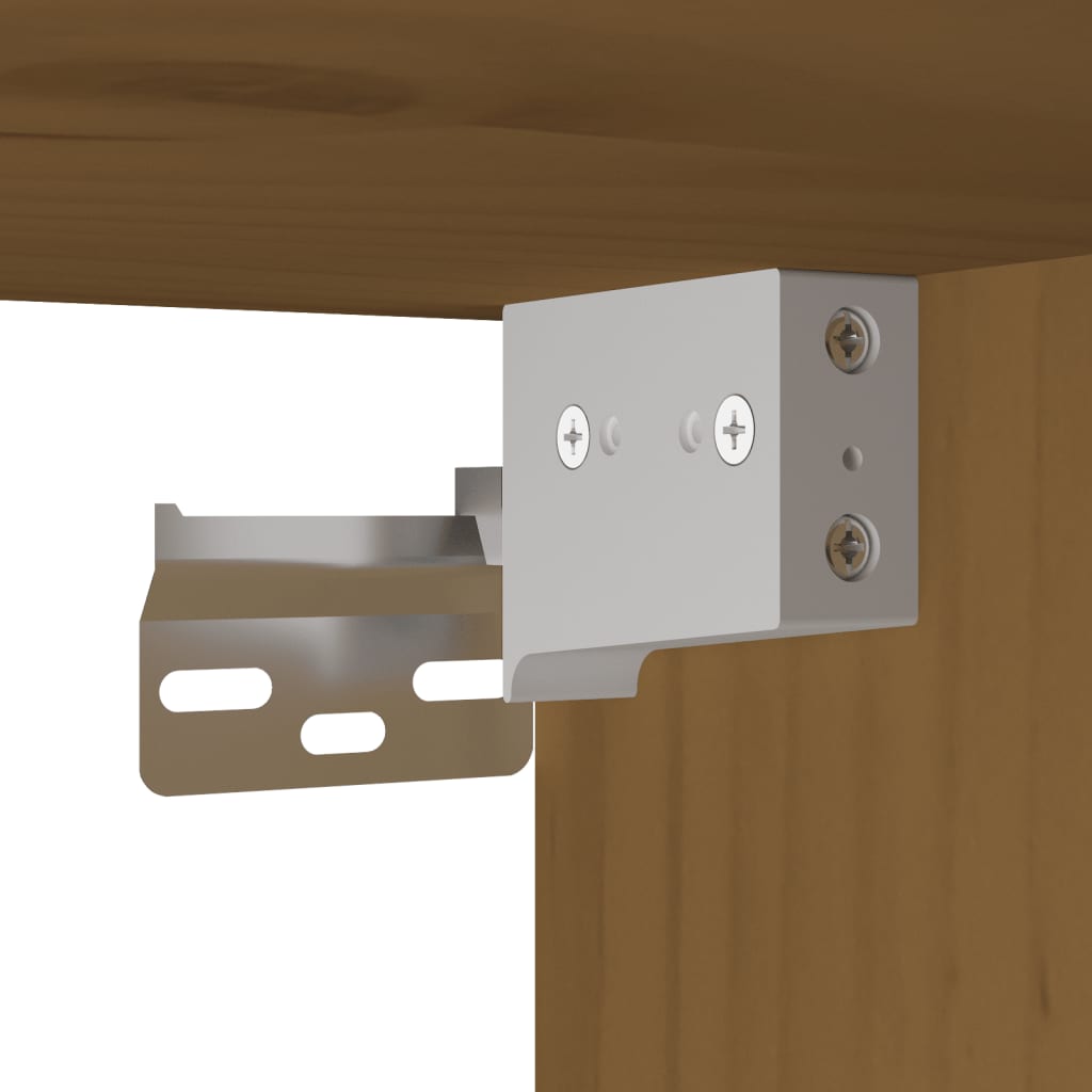 vidaXL Ντουλάπι Τοίχου Καφέ Μελί 31,5x30x30 εκ. από Μασίφ Ξύλο Πεύκου