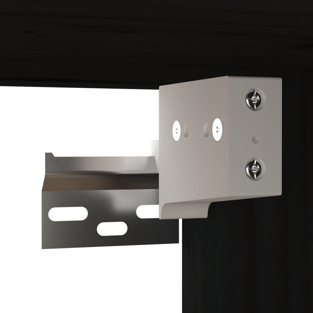 vidaXL Ντουλάπια Τοίχου 2 τεμ. Μαύρα 80x30x30εκ από Μασίφ Ξύλο Πεύκου