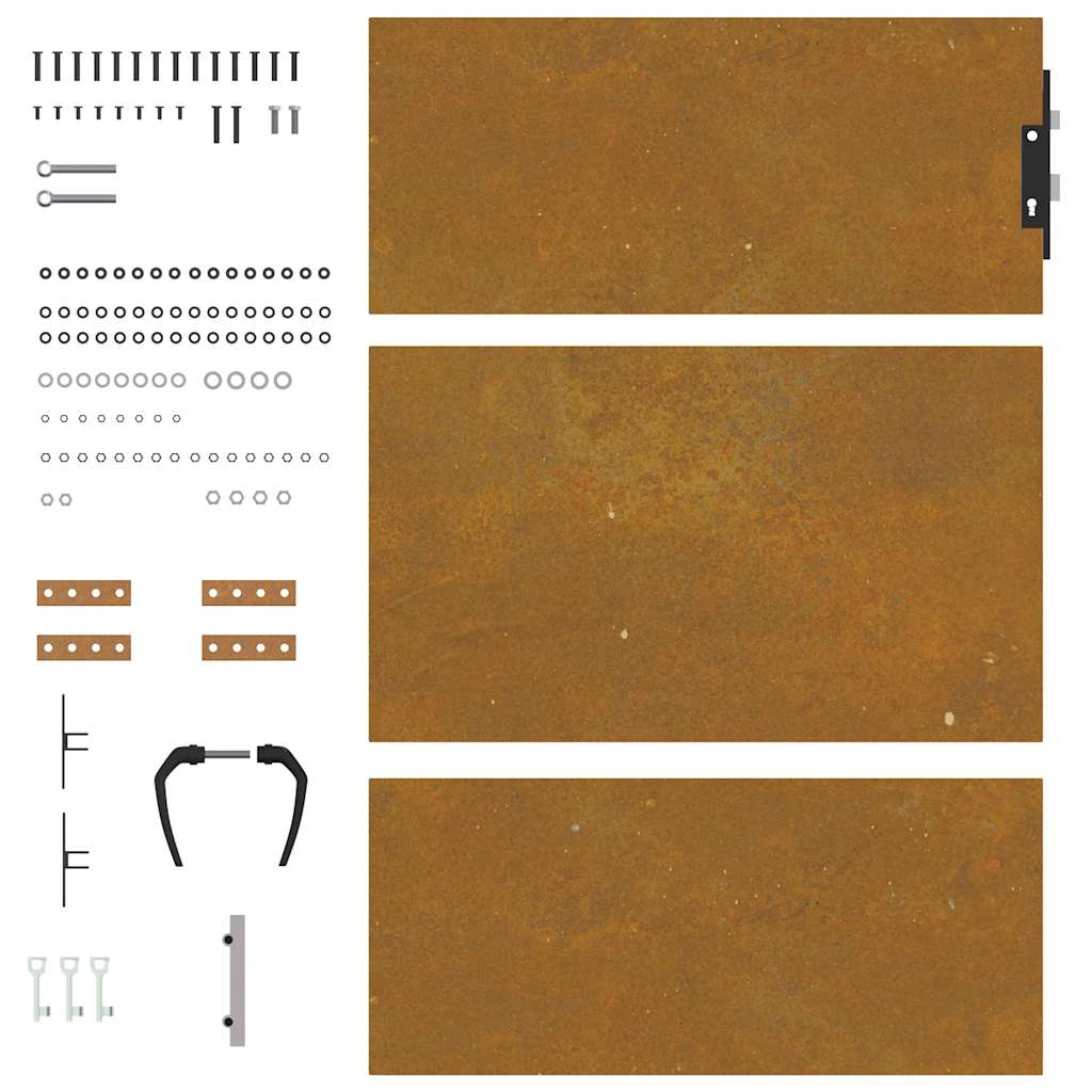 vidaXL Πύλη Κήπου 85 x 125 εκ. από Ατσάλι Corten