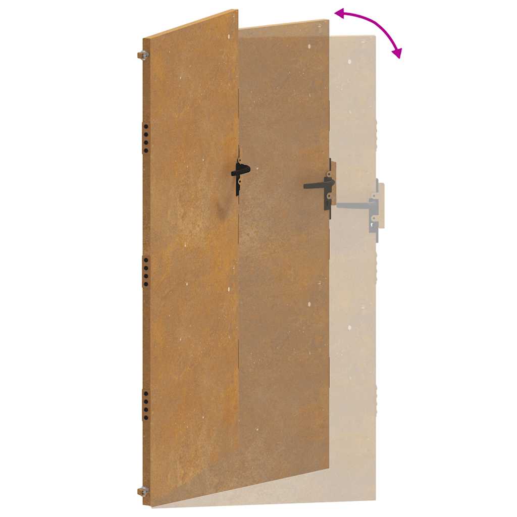 vidaXL Πόρτα Κήπου 100x175 εκ. από Ατσάλι Corten