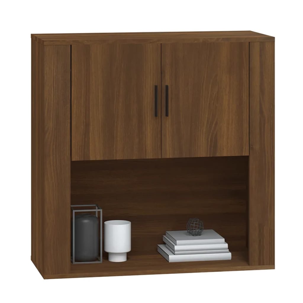 vidaXL Ντουλάπι Τοίχου Καφέ Δρυς 80x33x80 εκ. Επεξεργασμένο Ξύλο