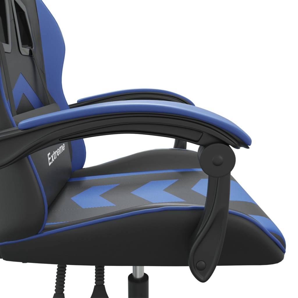 vidaXL Καρέκλα Gaming Μαύρο/Μπλε από Συνθετικό Δέρμα