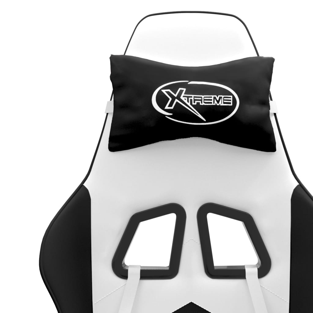 vidaXL Καρέκλα Gaming Λευκό/Μαύρο από Συνθετικό Δέρμα