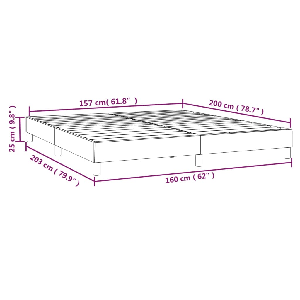 vidaXL Σκελετός Κρεβατιού με Ελατήρια Κρεμ 160x200 εκ. από Συνθετικό Δέρμα