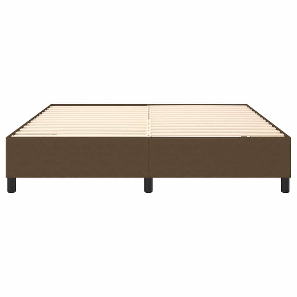 vidaXL Σκελετός Κρεβατιού με Ελατήρια Σκ. Καφέ 180x200 εκ. Υφασμάτινο
