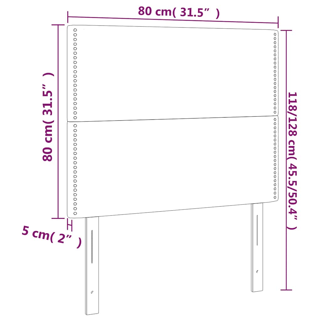 vidaXL Κεφαλάρι Σκούρο Μπλε Βελούδινο 80x5x118/128 εκ.