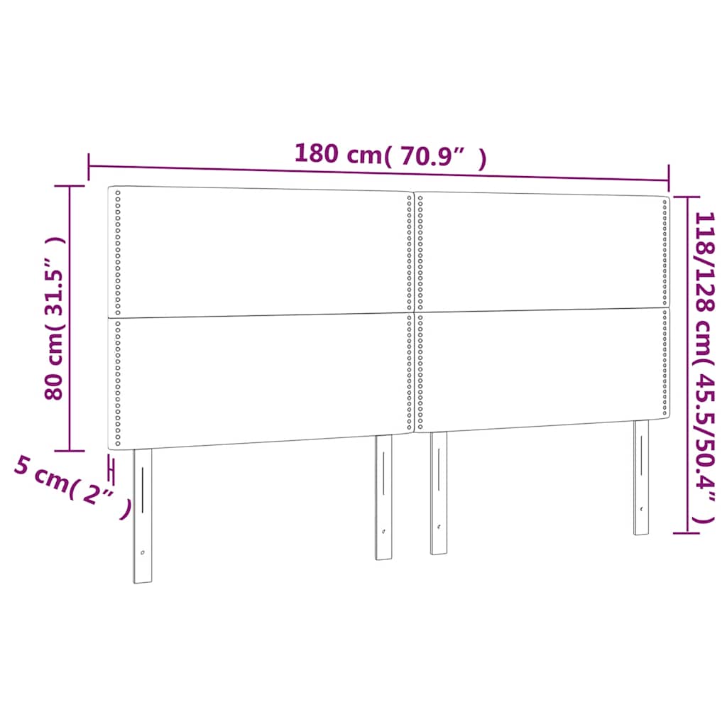 vidaXL Κεφαλάρι Σκούρο Πράσινο Βελούδινο 180x5x118/128 εκ.