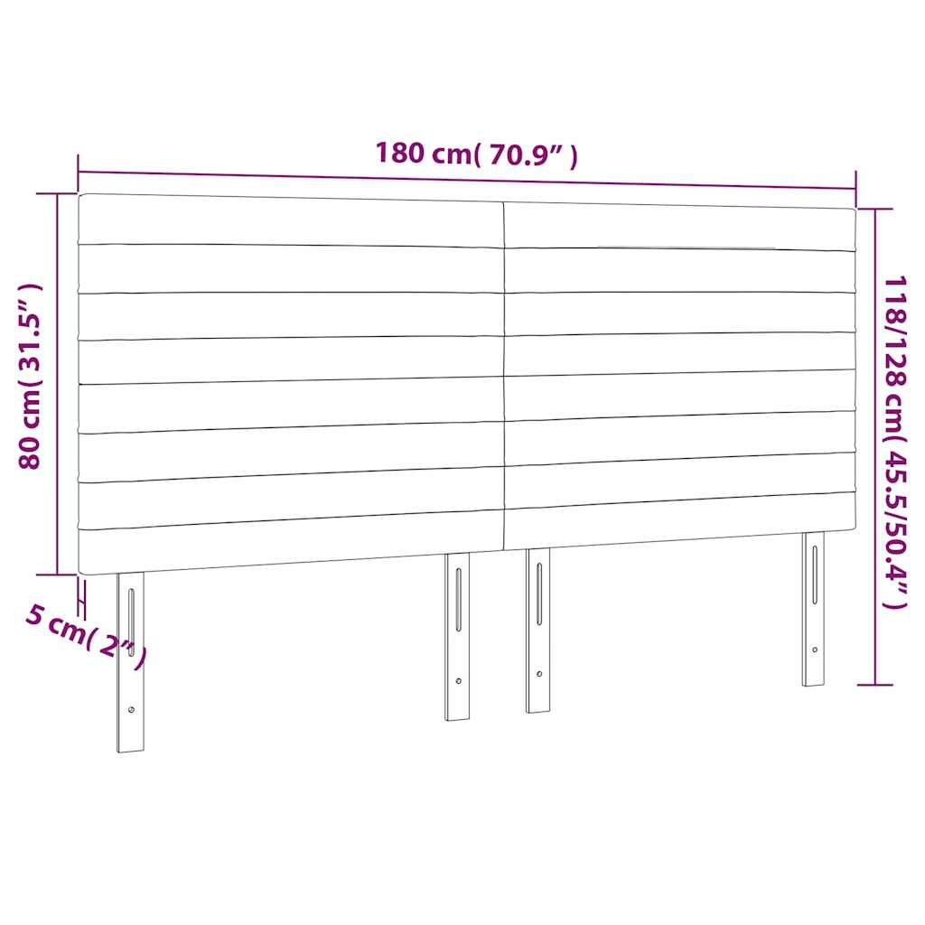 vidaXL Κεφαλάρι Σκούρο Πράσινο Βελούδινο 180x5x118/128 εκ.