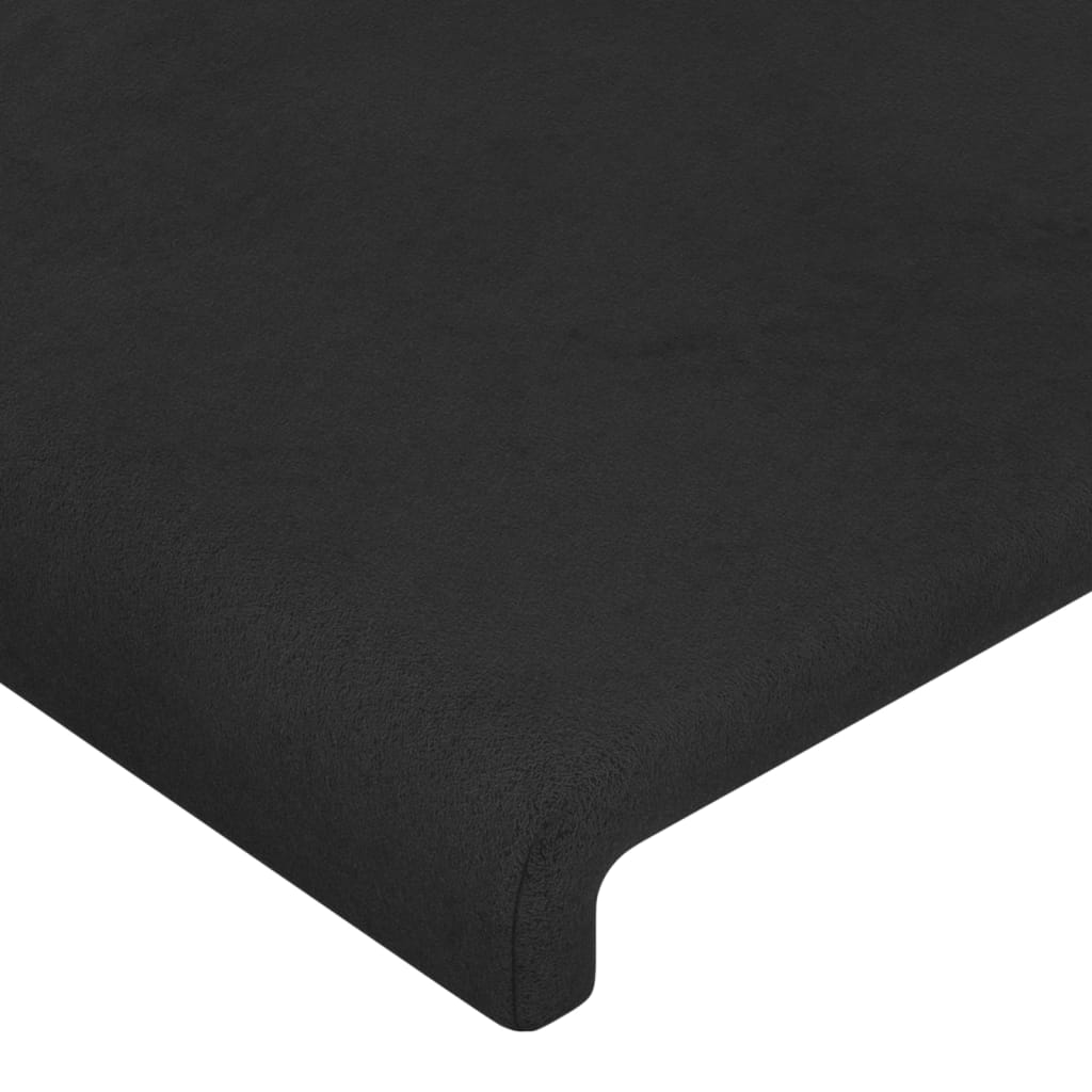 vidaXL Κεφαλάρι με Πτερύγια Μαύρο 83 x 23 x 78/88 εκ. Βελούδινο