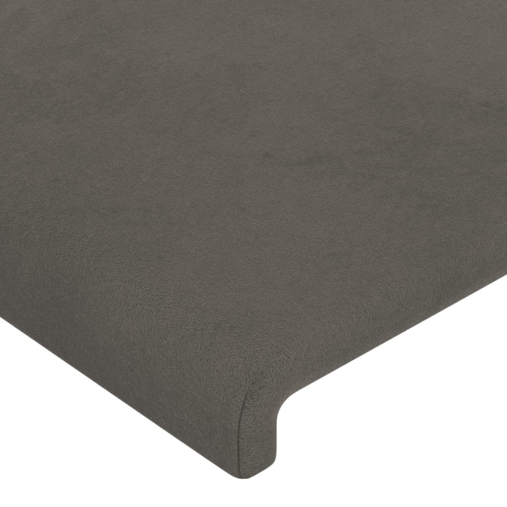 vidaXL Κεφαλάρι με Πτερύγια Σκούρο Γκρι 93x23x78/88 εκ. Βελούδινο