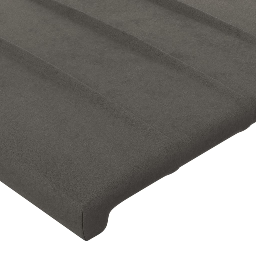 vidaXL Κεφαλάρι με Πτερύγια Σκούρο Γκρι 83x23x78/88 εκ. Βελούδινο