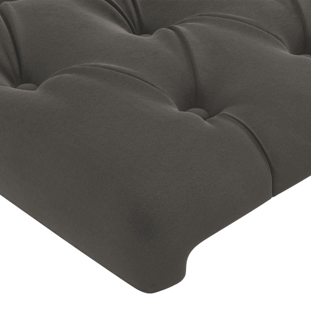 vidaXL Κεφαλάρι με Πτερύγια Σκούρο Γκρι 163x23x78/88 εκ. Βελούδινο