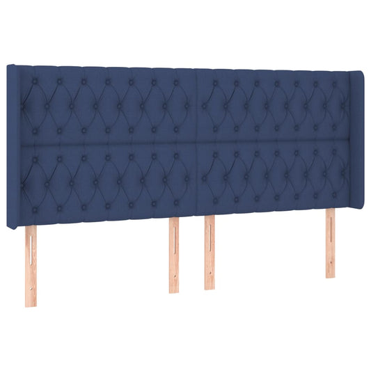 vidaXL Κεφαλάρι με Πτερύγια Μπλε 203x16x118/128 εκ. Υφασμάτινο