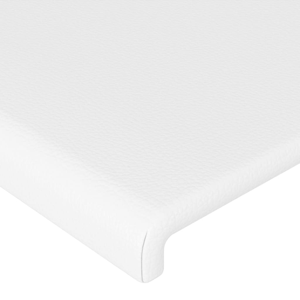 vidaXL Κεφαλάρι Κρεβατιού LED Λευκό 183x16x78/88 εκ. Συνθετ. Δέρμα