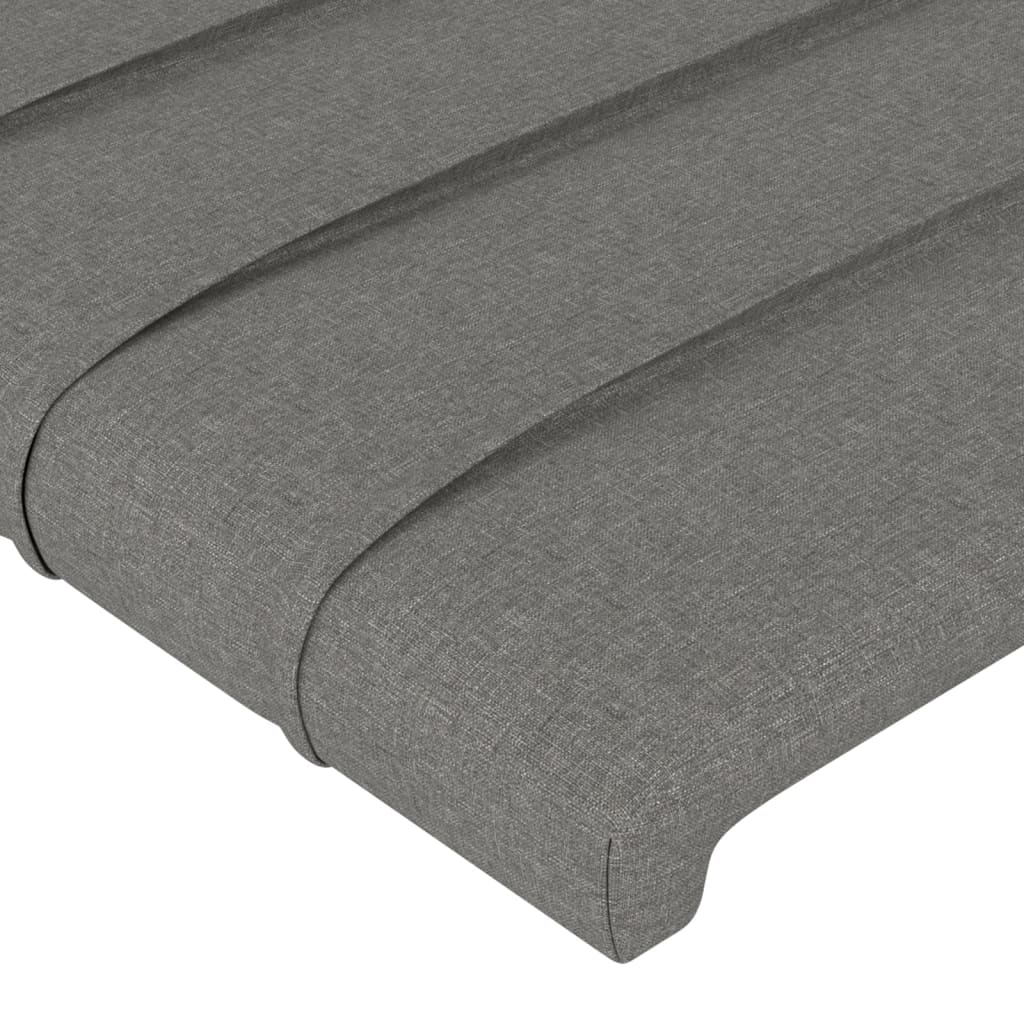 vidaXL Κεφαλάρι Κρεβατιού LED Σκούρο Γκρι 103x16x78/88 εκ. Υφασμάτινο