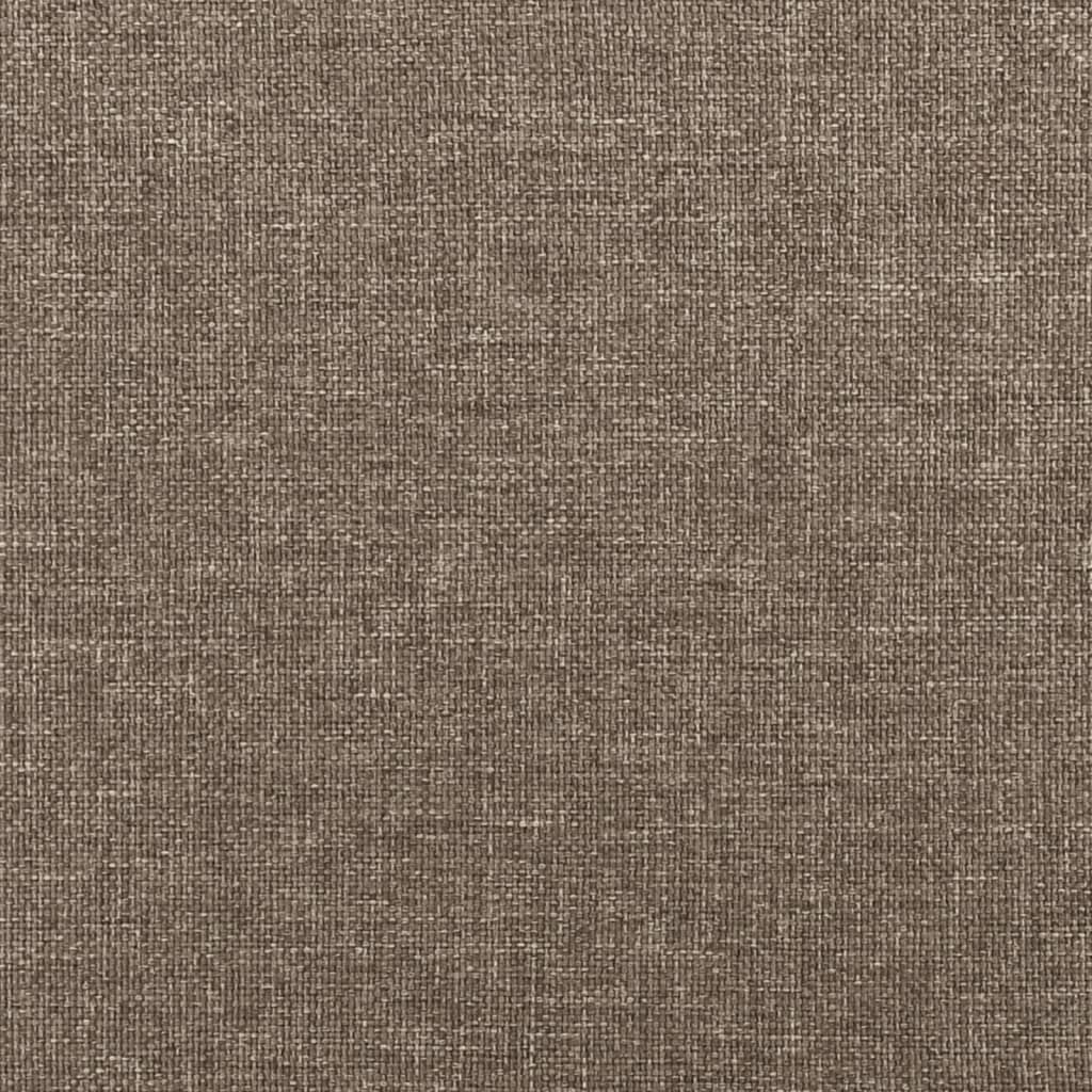 vidaXL Πλαίσιο Κρεβατιού με Κεφαλάρι Taupe 90x190 εκ. Υφασμάτινο