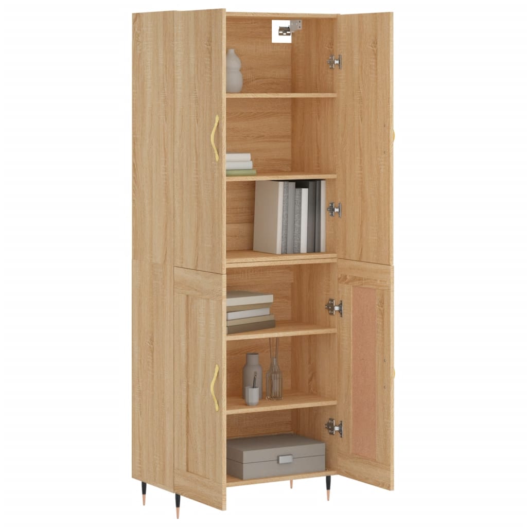 vidaXL Ντουλάπι Sonoma δρυς 69,5 x 34 x 180 εκ. από Επεξεργασμένο Ξύλο