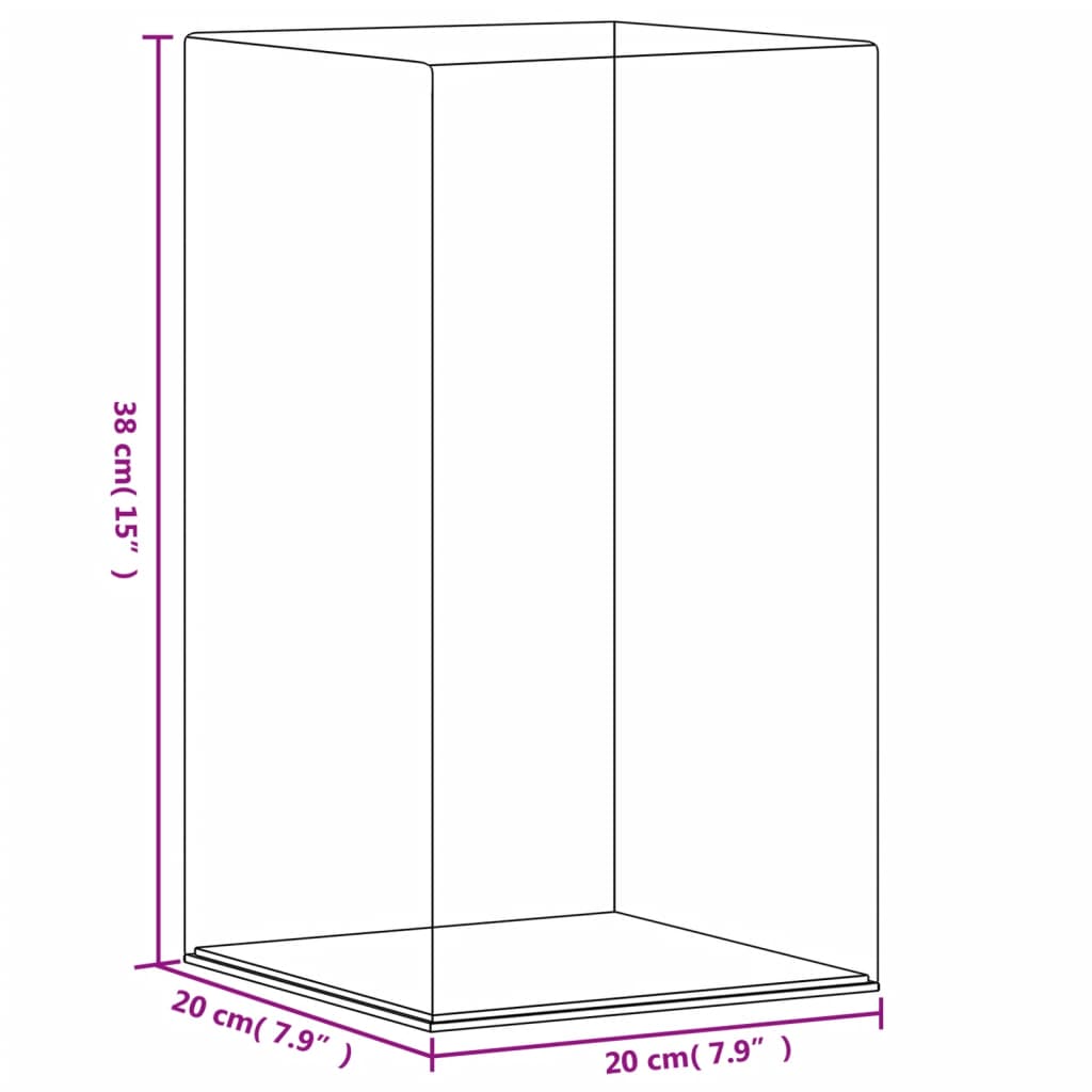 vidaXL Κουτί Βιτρίνα Διάφανο 20 x 20 x 38 εκ. Ακρυλικό